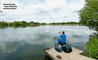  ??  ?? Earlswood Lakes – where will put the carp they remove?