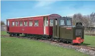  ?? DAVID ENEFER/LCLR ?? What the completed carriage should look like. No.2 has been in use on the Lincolnshi­re Coast Light Railway for several years.