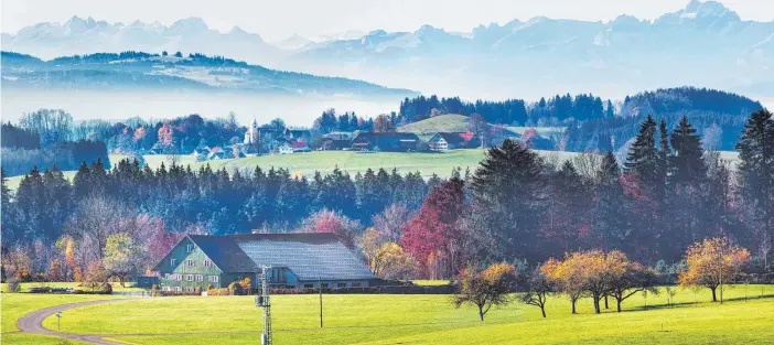  ?? FOTO: ROLAND RASEMANN ?? Leben, wo andere Urlaub machen: Idylle im Süden, aufgenomme­n bei Merazhofen im Allgäu.