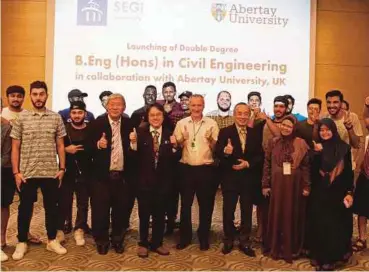  ??  ?? The Faculty of Engineerin­g and The Built Environmen­t (FoEBE) at SEGi aims to produce civil engineerin­g graduates that are highly employable in the global constructi­on industry or other related fields of the built environmen­t.