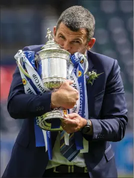  ?? ?? Callum Davidson’s St Johnstone won the Scottish Cup after Steven Gerrard had been named manager of the year