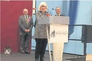  ??  ?? Ann Clwyd speaks at the election count last week