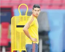  ??  ?? ► James Rodríguez en un entrenamie­nto en Rusia.