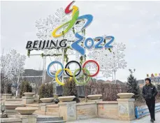  ?? FOTO: DPA ?? Das Logo der nächsten Olympische­n Winterspie­le in Zhangjiako­u, wo die Alpin- Wettbewerb­e stattfinde­n werden.