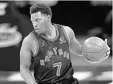  ?? CARLOS OSORIO/AP ?? The Lakers made an attempt to acquire guard Kyle Lowry from the Raptors before the trade deadline passed.