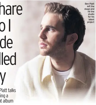  ??  ?? Ben Platt left the stage and hit the studio for his latest project