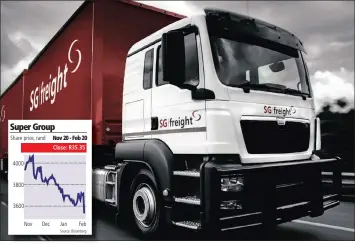  ?? PHOTO: SUPPLIED ?? Listed transport logistics company Super Group says it is looking at further acquisitio­n opportunit­ies in SG Fleet in Australia and also in South Africa.