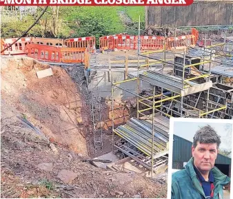  ?? ?? Abandoned Farmer Alastair Nicolson, right, says the site, on the B818 near Balfron, has been left deserted