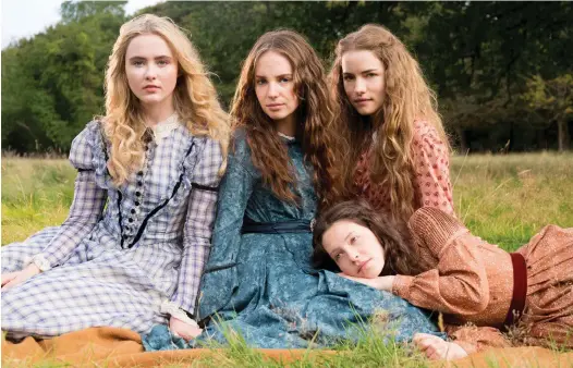  ?? FOTO: LIONSGATE ?? Kathryn Newton, Maya Hawke, Willa Fitzgerald och Annes Elwy som systrarna March.