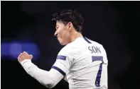  ?? NICK POTTS/PA WIRE ?? KORBAN PERUNDUNGA­N: Son Heung-min merayakan golnya dalam Liga Champions di Tottenham Hotspur Stadium, London, 22 Oktober lalu.