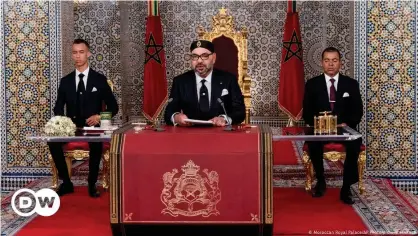  ??  ?? Morocco's King Mohammed VI said his country supports a two-state solution to end the Palestinia­n-Israeli conflict