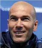  ?? REUTERS ?? Confident: Zidane yesterday