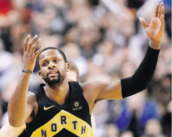  ?? FRANK GUNN/CP ?? Raptors forward C.J. Miles says the team can’t afford to get complacent heading down the stretch run, even with a 41-16 record heading into Friday’s game against Milwaukee.