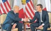  ?? AFP FILE ?? Donald Trump and Emmanuel Macron at a meet in Brussels.