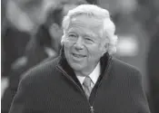  ?? CHARLIE NEIBERGALL/AP ?? New England Patriots owner Robert Kraft has pleaded not guilty to two misdemeano­r counts of soliciting prostituti­on.