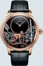  ??  ?? Jaquet Droz Petite Heure Minute Relief Monkey