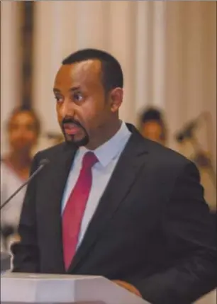  ??  ?? Supported… Prime Minister Abiy Ahmed.