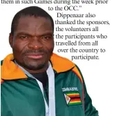  ??  ?? Elfred Moyo, one of 10 athletes from Harare, Zimbabwe, who travelled three days to get to George in order to take part in the OCC.