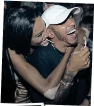  ?? FLYNET / BACKGRID UK ?? Racy: Hamilton parties with model Winnie Harlow before emerging in the early hours (left)