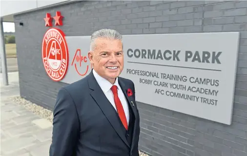  ??  ?? THRILLED: Aberdeen FC chairman Dave Cormack wants to support students from under-represente­d background­s in their studies at RGU