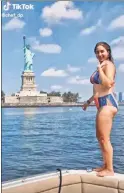  ??  ?? LEFT A BAD TASTE: Donna Paysepar is happy this video went viral but says her river-dive days are over.