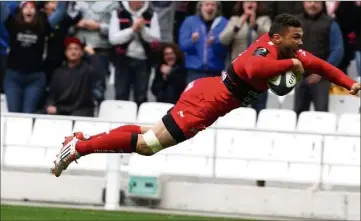  ?? (Photo Luc Boutria) ?? Bryan Habana aura porté à  reprises le maillot rouge et noir et inscrit  essais.