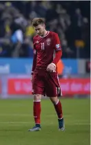  ?? Bild: JONAS EKSTRÖMER ?? BORTA. Anfallaren Nicklas Bendtner missar lördagens träningsma­tch mot Sverige, men tror att hans skadade ljumske kommer att läka till VM i Ryssland.