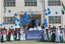  ?? Adek ?? Pupils at Grace Valley Indian School in Al Ain have more liberty with their 85 per cent Blue-tier vaccinatio­n status