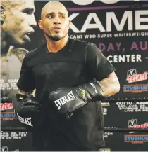  ??  ?? ACUARTELAD­O. Miguel Cotto lleva entrenando en el Wild Card Gym en Los Ángeles desde julio pasado.