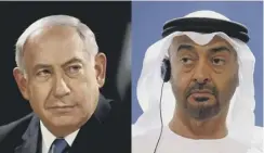  ??  ?? 0 Peace deal – Israeli prime minister Benjamin Netanyahu and Abu Dhabi’s Crown Prince Mohammed bin Zayed