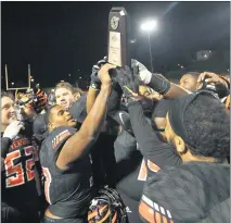 ?? PHOTO BY JOHN VALENZUELA ?? RCC football won the state championsh­ip and was named national champion in 2019, but didn’t play in 2020due to the pandemic.