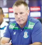  ?? SRENG MENG SRUN ?? Boeung Ket manager John McGlynn attends a press conference yesterday.