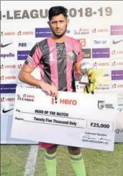  ?? AIFF ?? Real Kashmir goalkeeper Bilal Husain was man of the match.