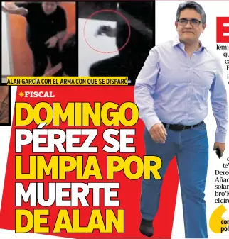  ?? ?? alan garcía con el arma con que se disparó