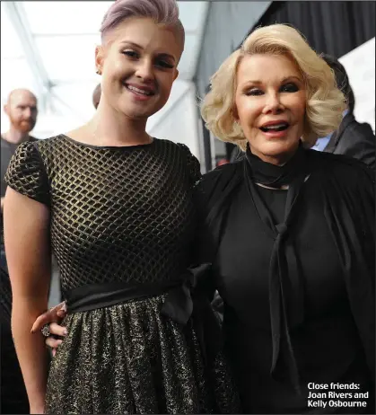  ??  ?? Close friends: Joan Rivers and Kelly Osbourne