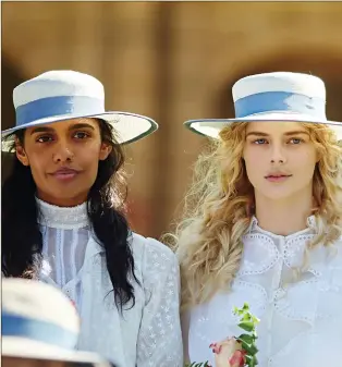  ??  ?? Madeleine Madden, Samara Weaving and Lily Sullivan play three of the Australian boarding school’s creme de la creme in BBC2’s Picnic at Hanging Rock