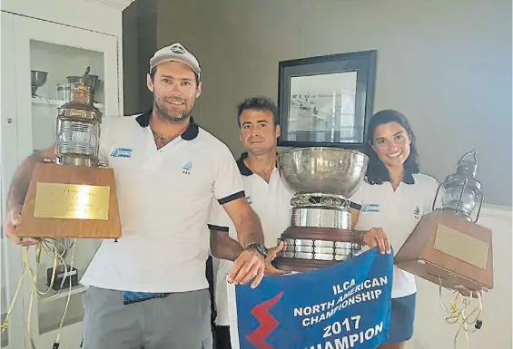  ??  ?? Equipo. Alsogaray, Conte y Salerno ganaron el Campeonato Norteameri­cano. Fue la primera vez que un barco no estadounid­ense logró ese torneo.