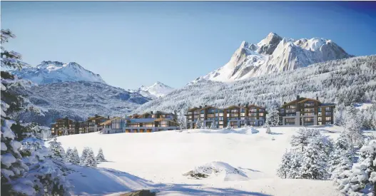  ?? PHOTOS: CABOT REVELSTOKE ?? This is a rendering of the Swiss-inspired chalets that are part of the Cabot Revelstoke project. There are 27 residences in the first phase, with 52 to come.