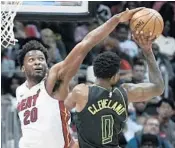  ?? JOHN AMIS/AP ?? Miami forward Justise Winslow (20) says it is going to be a physical series against Philadelph­ia.