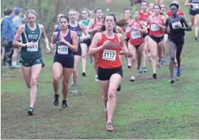  ?? MICHAEL WADE PHOTOGRAPH­Y ?? Union University’s Amanda Leatherwoo­d, running in the 2019 Gulf South Conference Championsh­ips, was the recent recipient of the GSC girls cross country Champion Scholar-athlete Award. Leatherwoo­d is a 2016 graduate of Arlington High School.