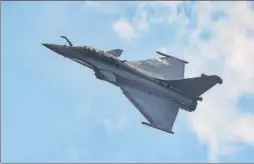  ?? PTI ?? A Rafale fighter aircraft rehearses for fly-past ahead of 12th edition of AERO India 2019 at Yelahanka airbase in Bengaluru on Friday