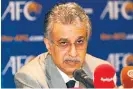  ?? Picture / AP ?? Asian Football Confederat­ion president Sheikh Salman bin Ibrahim al Khalifa of Bahrain has inherited the scandal.