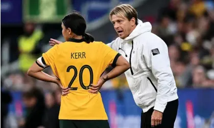  ?? World Cup. Photograph: Dan Himbrechts/AAP ?? Matildas coach Tony Gustavsson says he knows ‘what these women stand for’ in response to questions about Saudi Arabia’s sponsorshi­p of the Women’s