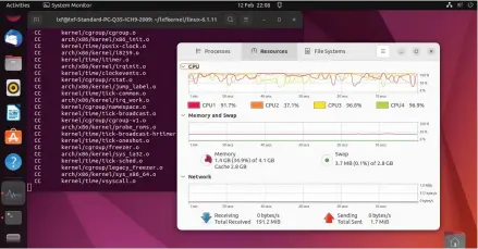  ?? ?? Compiling a kernel thrashes your CPU and, even on the fastest rig, you’ll want to make a cup of tea while this happens.