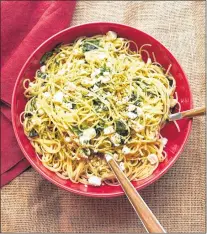  ??  ?? Linguine with Lemon, Feta and Basil