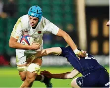  ??  ?? Born leader: England U20s and Bath No.8 Zach Mercer