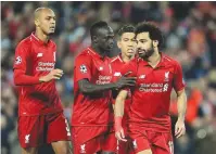  ??  ?? Mohamed Salah did not look happy despite his first Champions League goal of the season