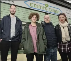  ??  ?? Gavin Clark, Jack Mills, Jamie Kelly and Ruth McKenzie, of Emmi’s Diner