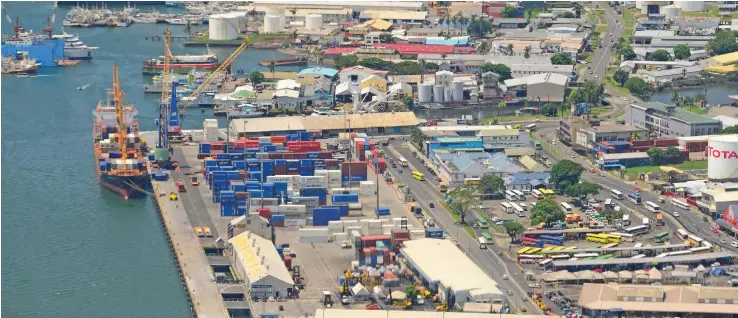  ?? Photo: Ronald Kumar ?? An aerial shot Port of Suva.