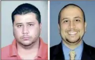  ?? AP photos ?? At left is a 2005 booking photo provided by the Orange County Jail via The Miami Herald, and at right is an undated but recent photo of George Zimmerman taken from the Orlando Sentinel’s website showing Zimmerman.